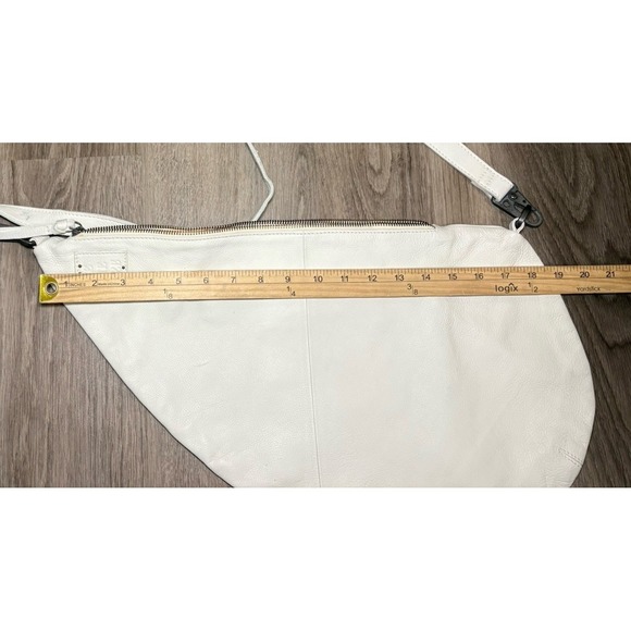 We The Free People Waverly Sling Bag Shoulder Crossbody Purse Ivory White Hobo - Picture 12 of 13